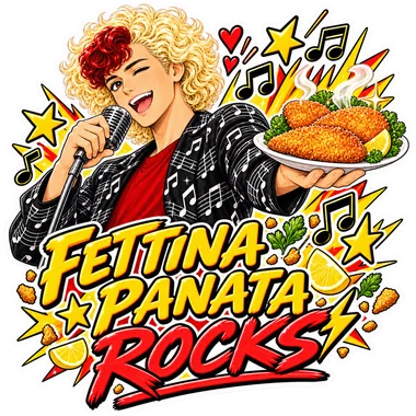 Adesivo: Fettina panata rocks
